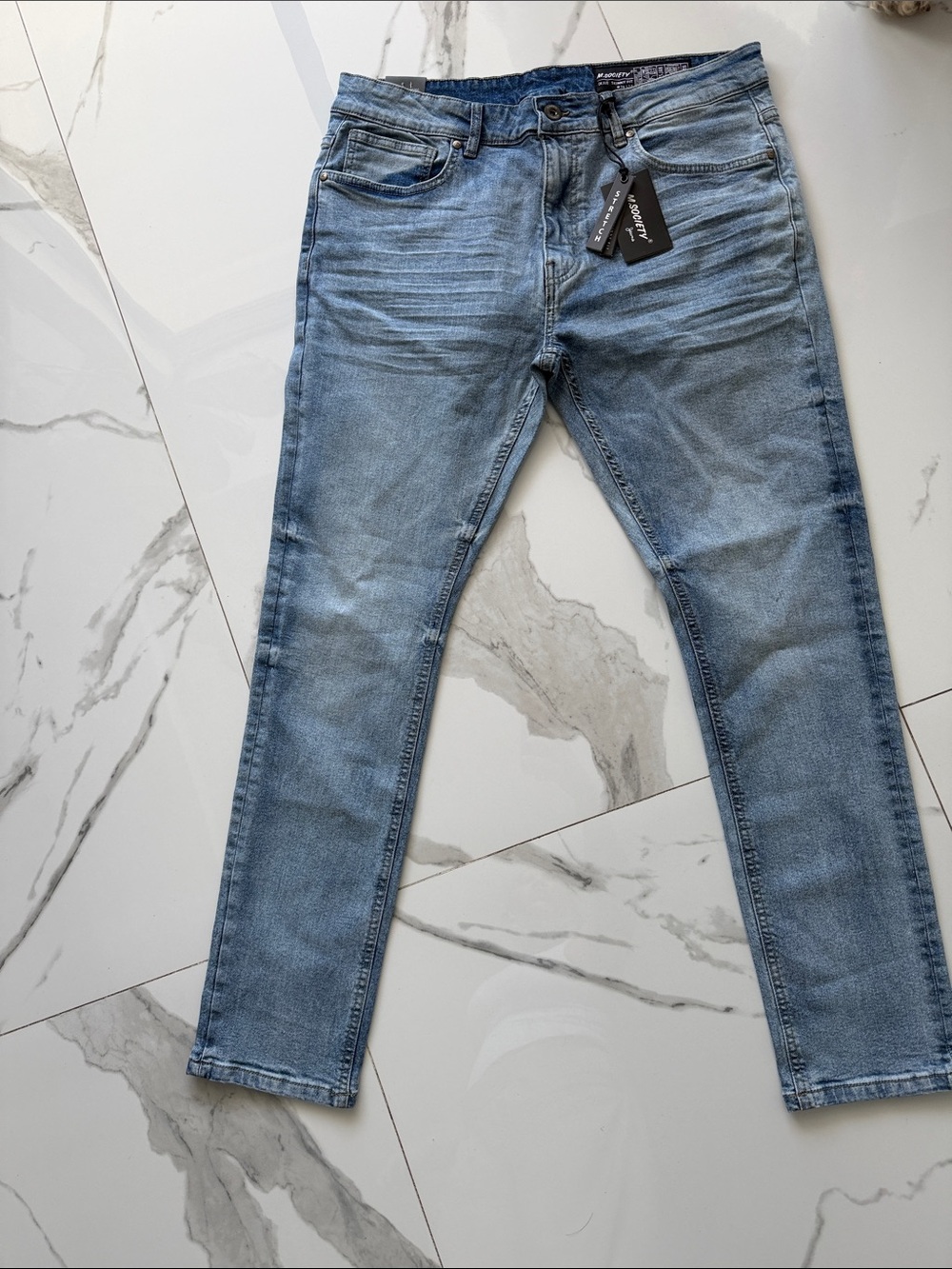 Skinny Light Blue Men's Jeans - Stretch Denim